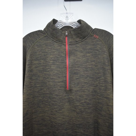 Lululemon Men's Metal Vent Tech 1/2 Zip Deep Meadow / Black Size Medium - Picture 4 of 10
